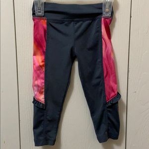 Adidas Grey and Pink Leggings with Ruffles